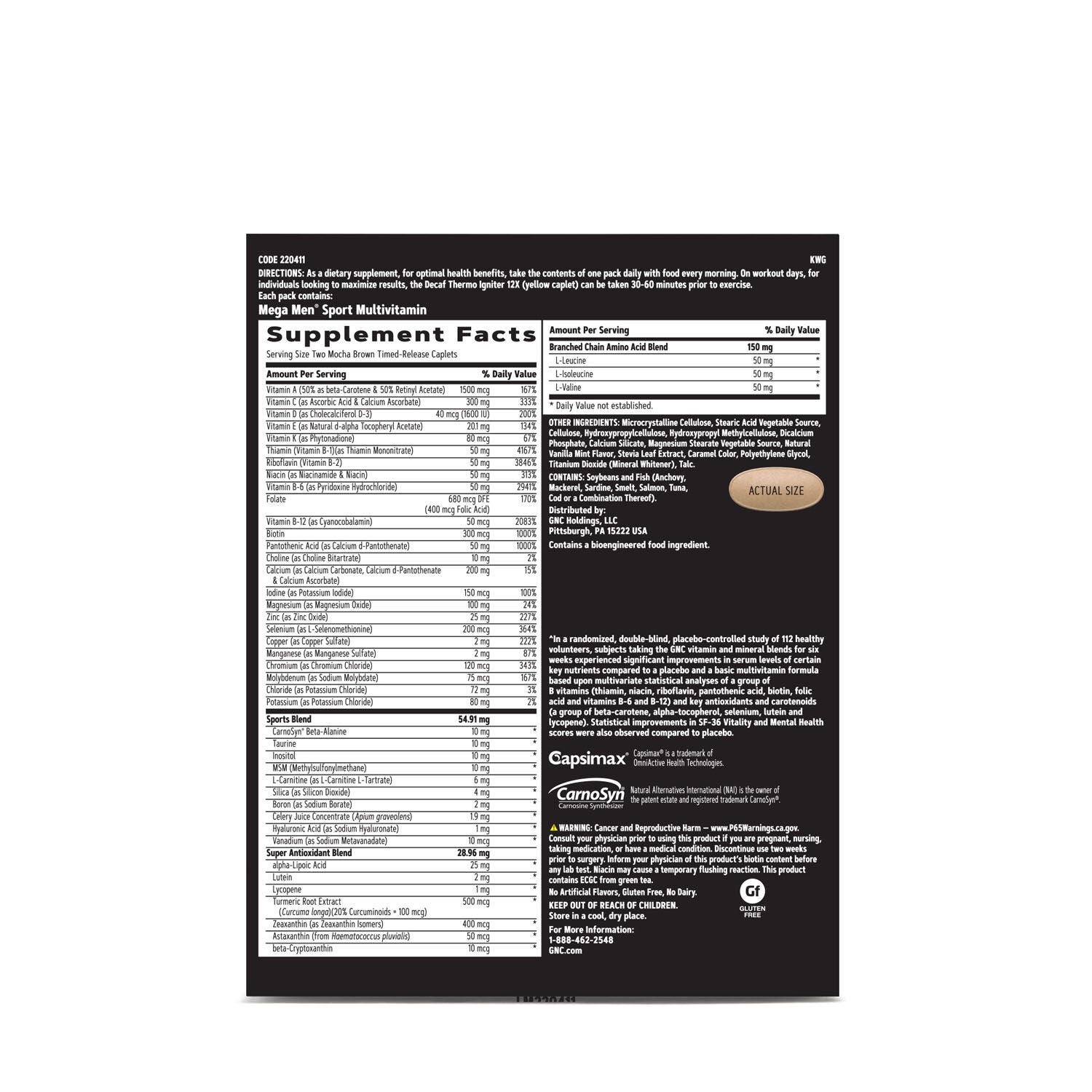 Men's Ripped Non-Stimulant Vitapak&reg; Program (1 Month Supply)
